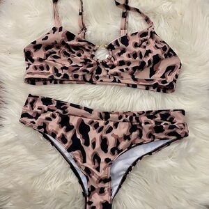 Leopard Print Bikini Set